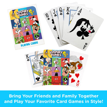 AQUARIUS Looney Tunes Playing Cards - 52792, Paper, White/Yellow/Green