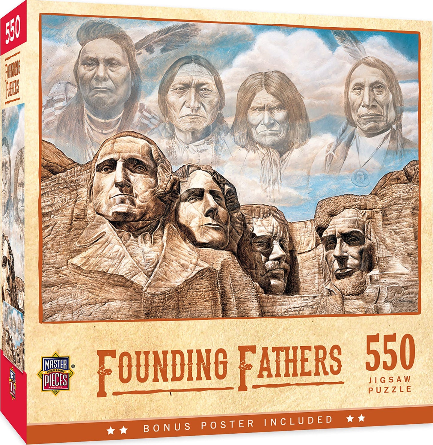 Masterpieces 550 Piece Jigsaw Puzzle For Adults, Family, Or Youth- Founding Fathers - 18'X24'