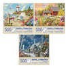 Bits And Pieces – Value Set Of Three 500 Piece Jigsaw Puzzles For Adults – Awaken, Guiding Lights, And Daydream Jigsaw Puzzles By Artist Alan Giana, Completed Puzzle Size: 18' X 24'
