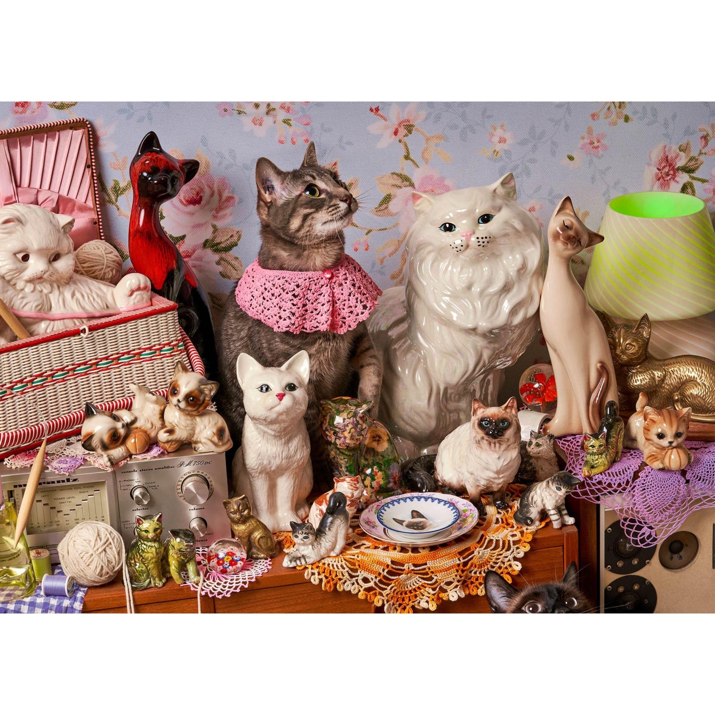 Piecework Cat Person 1000 Piece Puzzle For Adults, Challenging Jigsaw With Cats And Purrr-Fect Imagery, Soft-Touch Puzzle Gift -