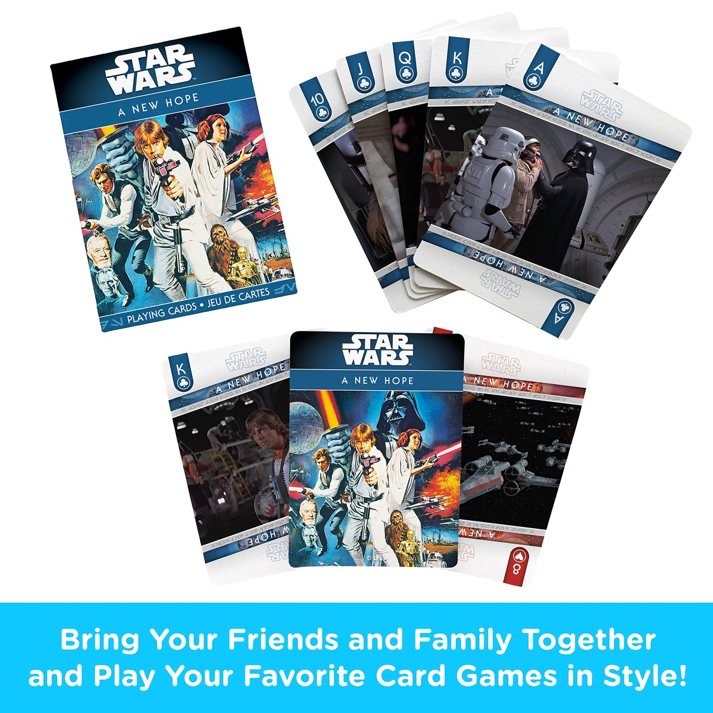 Aquarius Star Wars Playing Cards - Episode 4 - A New Hope Deck Of Cards For Your Favorite Card Games - Officially Licensed Star Wars Merchandise & Collectibles