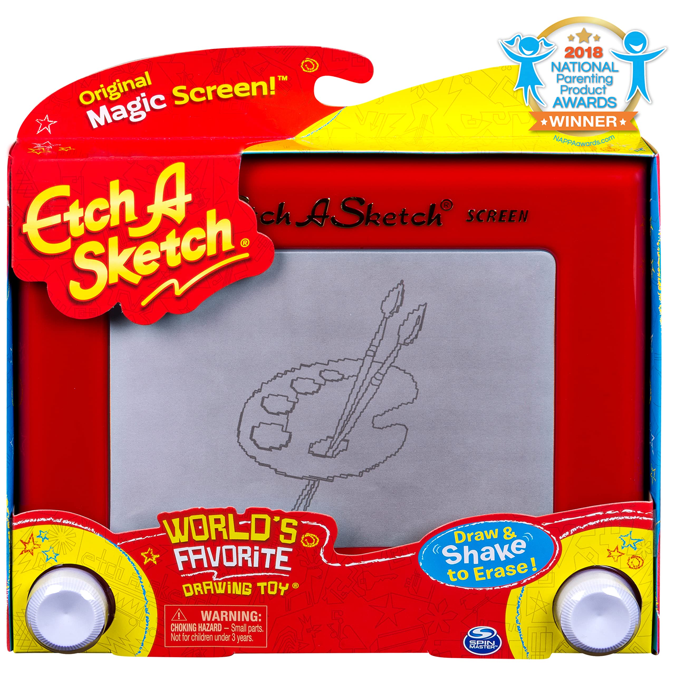 Etch A Sketch Classic, Drawing Toy with Magic Screen, for Ages 3 and up ...
