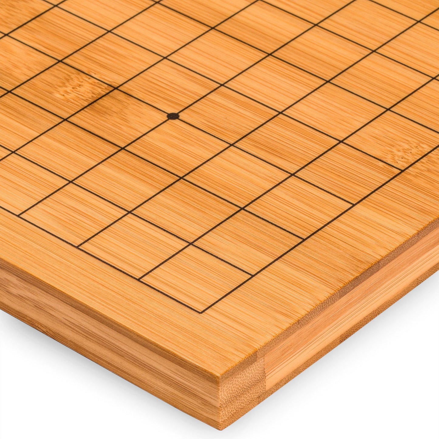 Yellow Mountain Imports Bamboo 0.8-Inch Reversible 19x19 / 13x13 Go Game Set Board with Double Convex Melamine Stones and Bamboo