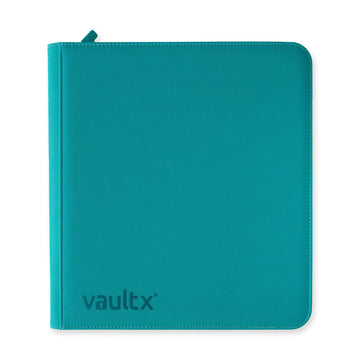 Vault X 12 XL Pocket Trading Card Zip Binder - 624 cards enhanced Exo-Tec Album Material 26 Side-Loading Pages Folder for Collectible Card Games Sports TCG (Teal)