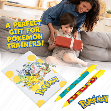 Pokemon Stationery Supplies Set - Kids Diary With Lock, Notebook, Pencil Case, Pens - Gifts For Boys (Notebook/Set)