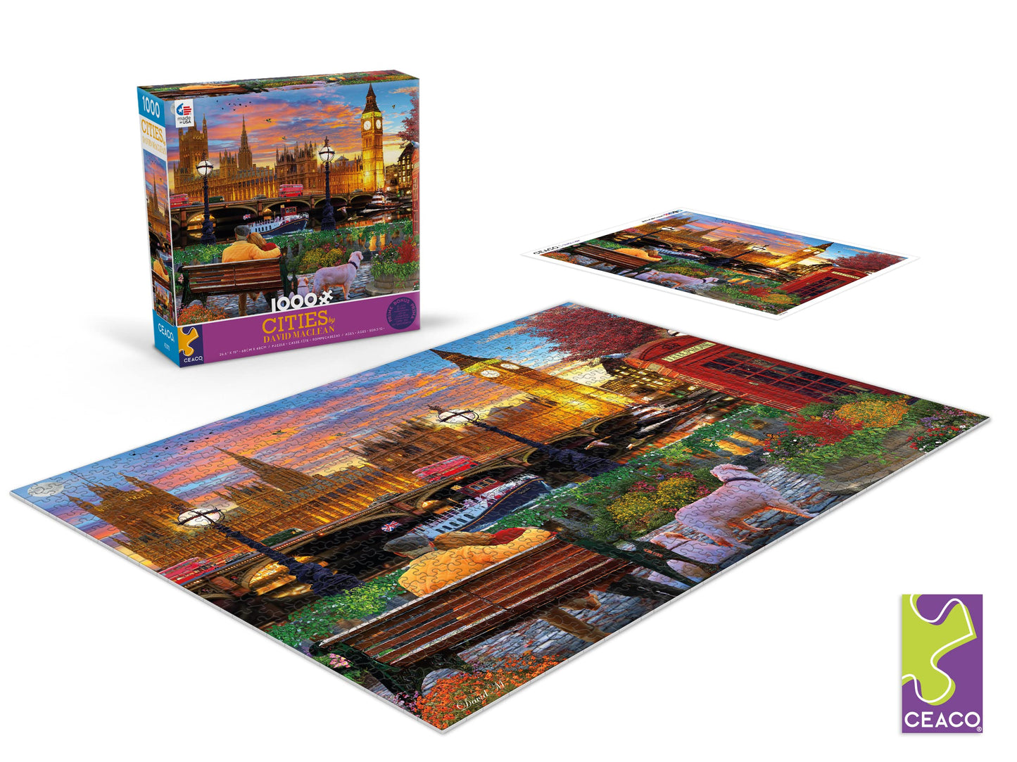 Ceaco - David Maclean - Cities - On The Thames In London - 1000 Piece Jigsaw Puzzle