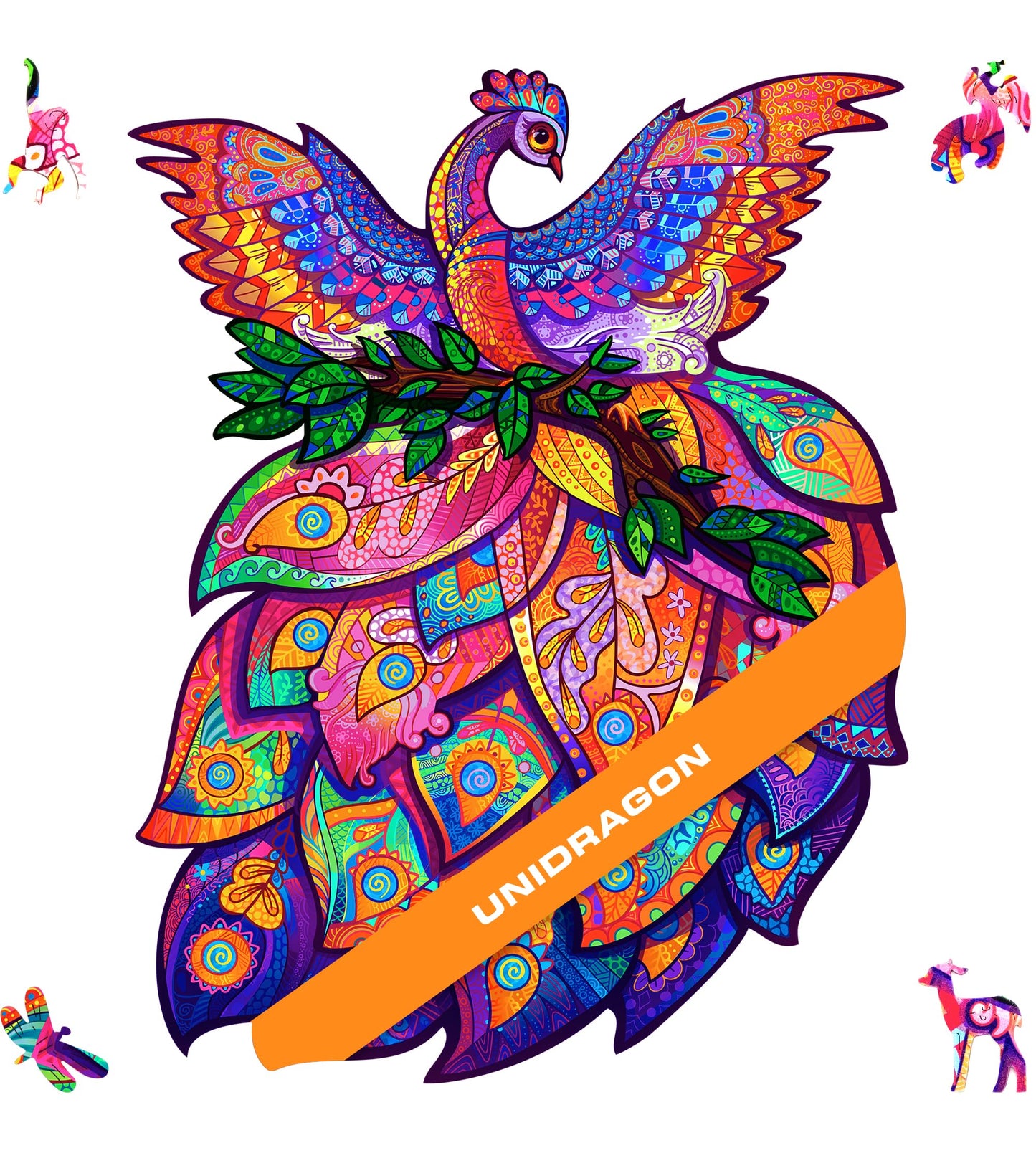 Unidragon Wooden Jigsaw Puzzles - Fairy Bird, 107 Pcs, Small 7.1 X 9.1, Beautiful Gift Package, Unique Shape Best Gift For Adults And Kids