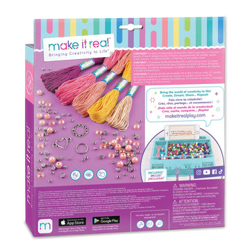 Make It Real - Macrame Friendship Bracelet Making Kit for Girls - Kids String Bracelet Making Kit - Friendship Bracelet Craft Ki
