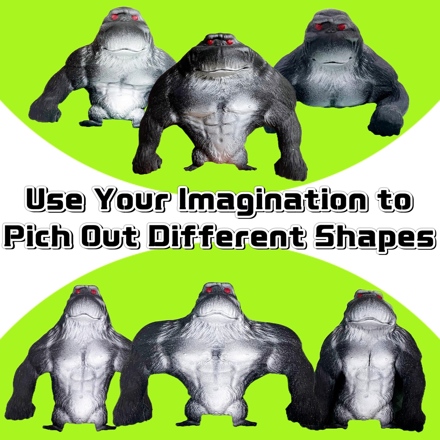 Squishy Monkey World Toy Stretchy Monkey Stress Balls For Kids (1-Pack) Monkey Splat Gorilla Toy Squishy Fidget Toys Stress Reli