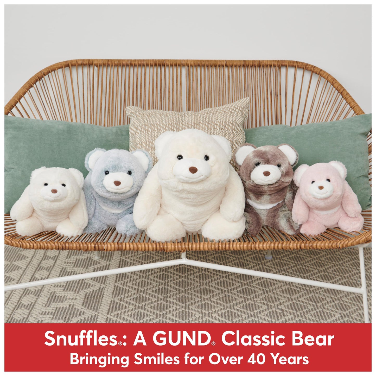 GUND Original Snuffles Teddy Bear, 10” Gray Stuffed Animal, Soft Polyester, Ages 1+ - Model 6050369