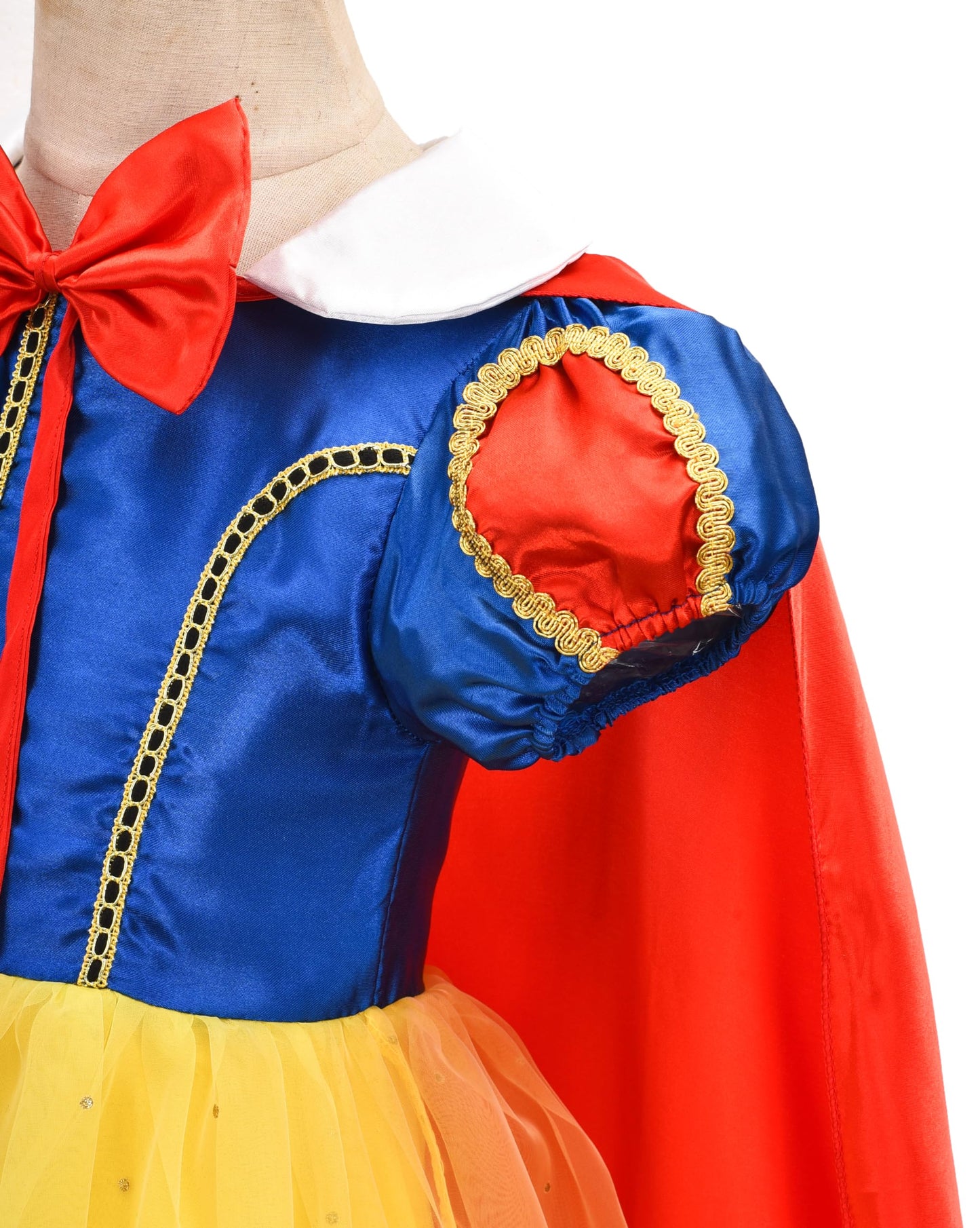 Gz-Laopaitou Girls Princess Costume Princess Dress Up Set Kids Halloween Party Cosplay Birthday Outfits With Cape