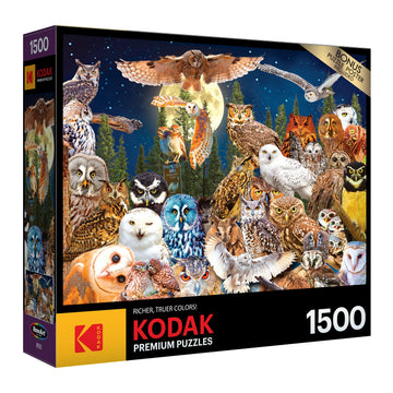Roseart - Kodak Premium - Night Owls - 1500 Piece Jigsaw Puzzle For Adults