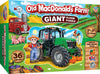 MasterPieces Floor Puzzle - Jumbo Size 36 Piece Jigsaw Puzzle for Kids - Old MacDonald's Floor Puzzle - 3ftx2ft