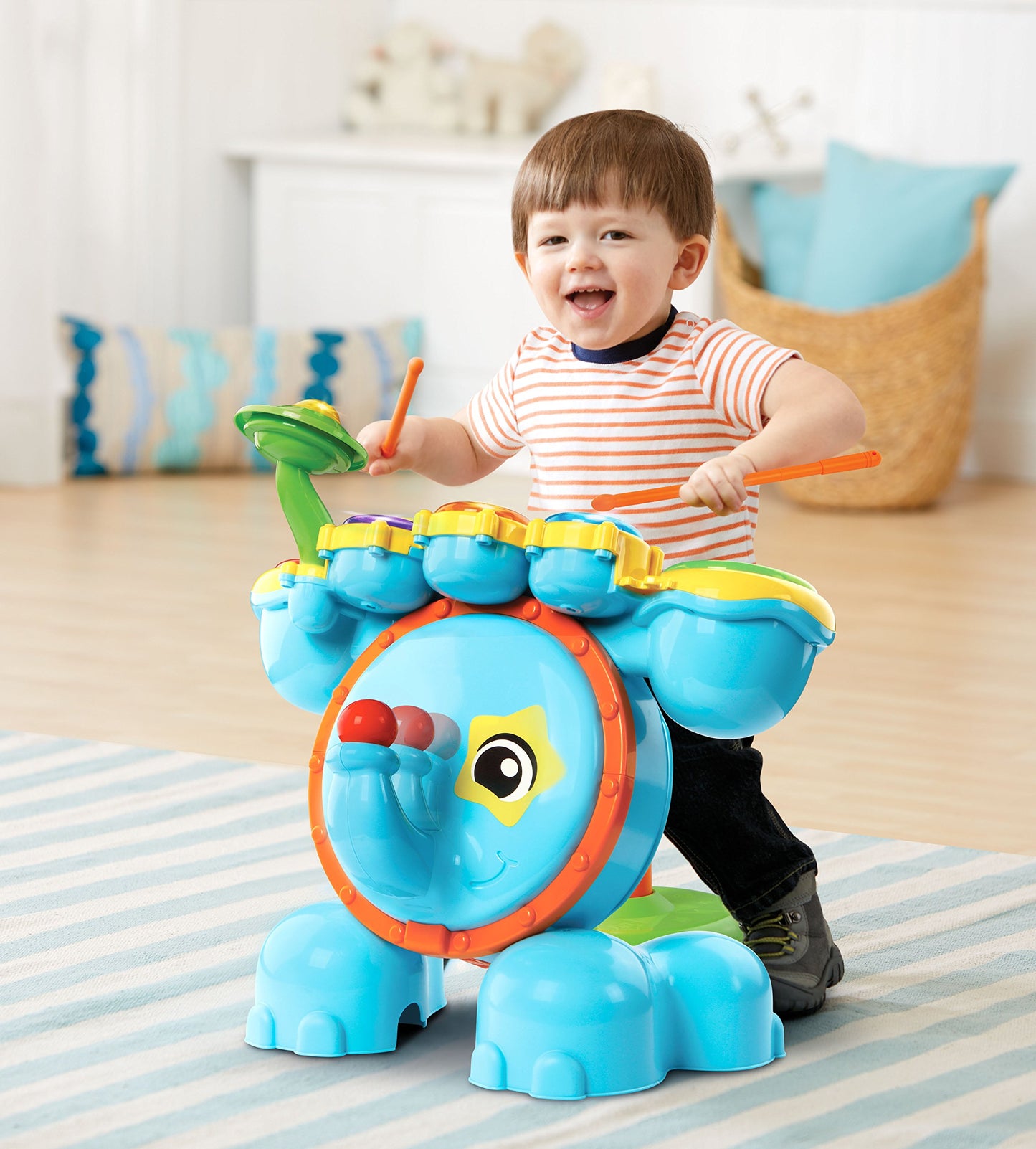 VTech Zoo Jamz Stompin' Fun Drums - Multicolor, Interactive Kids Drum Set, Fun Musical Toy, Perfect for Young Musicians
