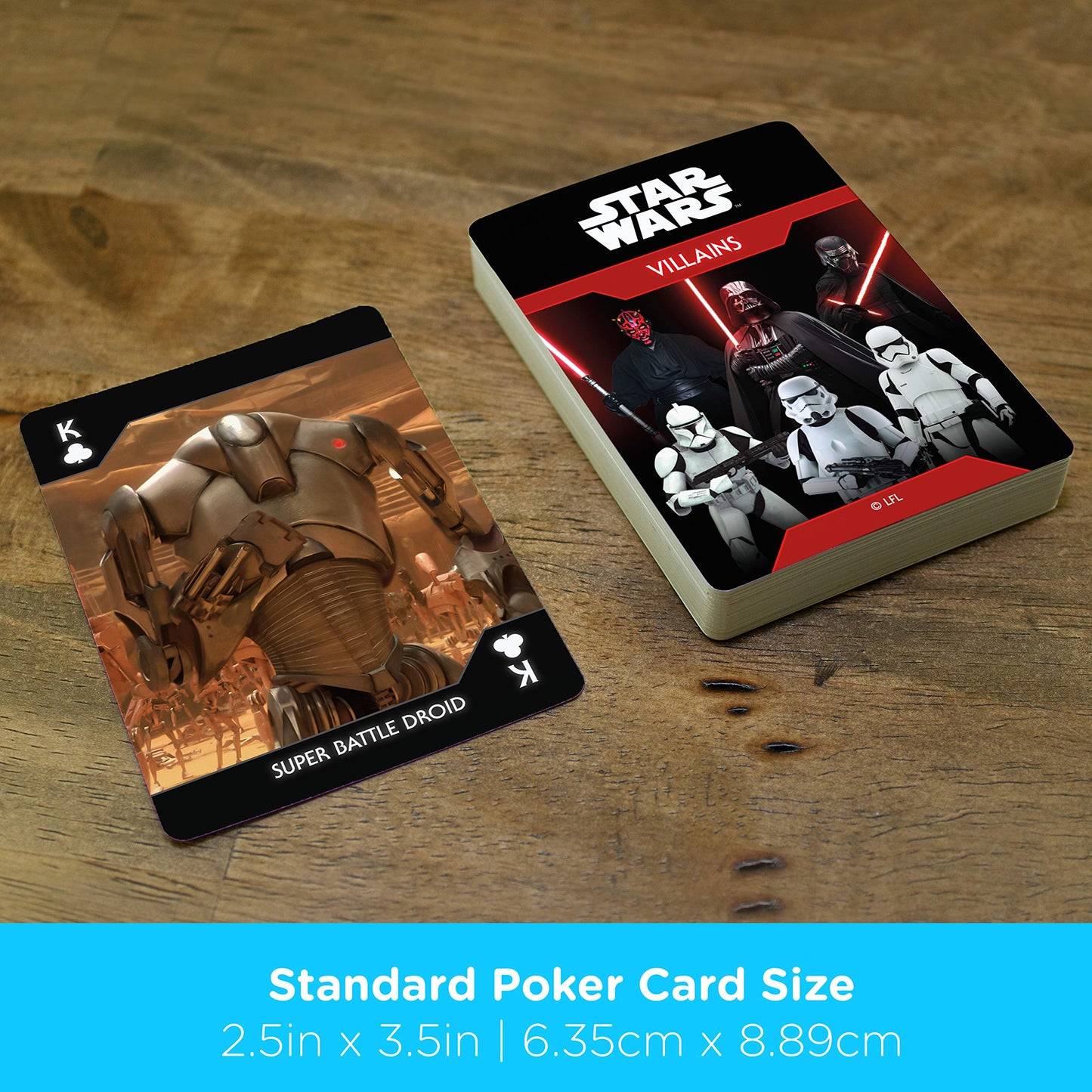 Aquarius Star Wars Playing Cards - Dark Side Villains Themed Deck Of Cards For Your Favorite Card Games - Officially Licensed Star Wars Merchandise & Collectibles
