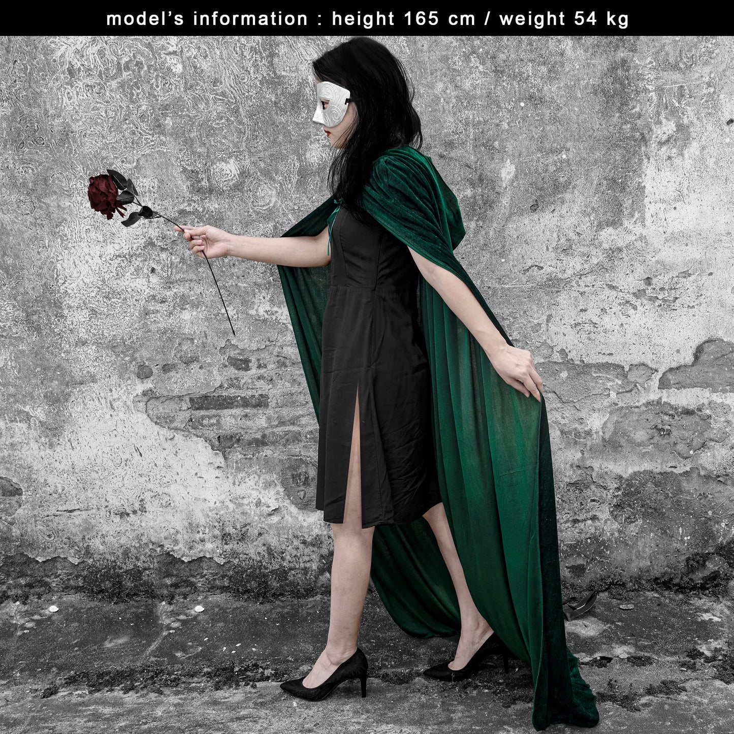 Halloween Costumes Kids Cosplay Long Cape Boys Girls Cloak Fancy Dress For Role Play (Dark Green, 100Cm / 39'')