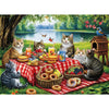 500 Piece Puzzles For Adults, Cat Family Dinner Large Piece Jigsaw Puzzle For Adults Kids Seniors,Recycled Cardboard Puzzle 500 Piece,Family Activity Great Gift For Family Friends 20.5 * 15 In