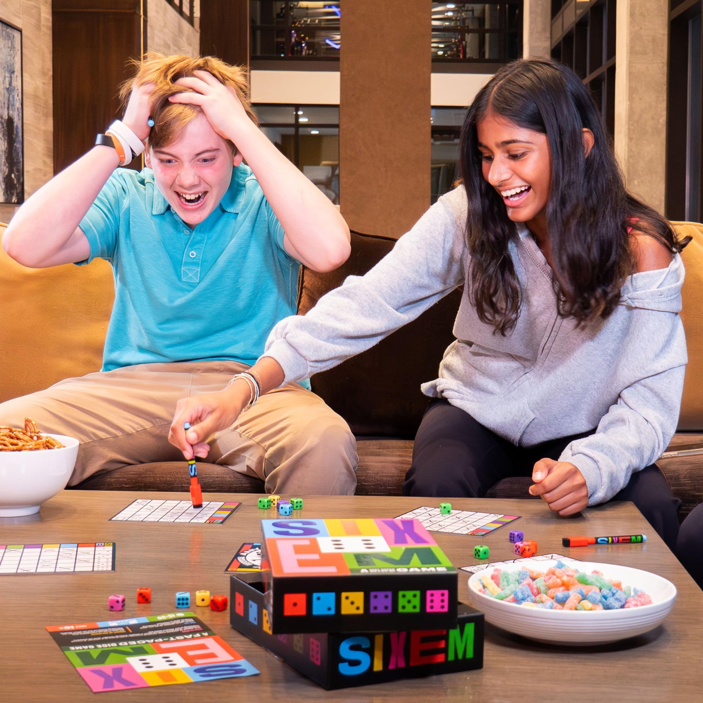 Hootenanny Games Sixem Dice Game | Speed, Strategy & Sabotage For Game Night | Perfect For Family Games | 2-4 Players, Ages 10+
