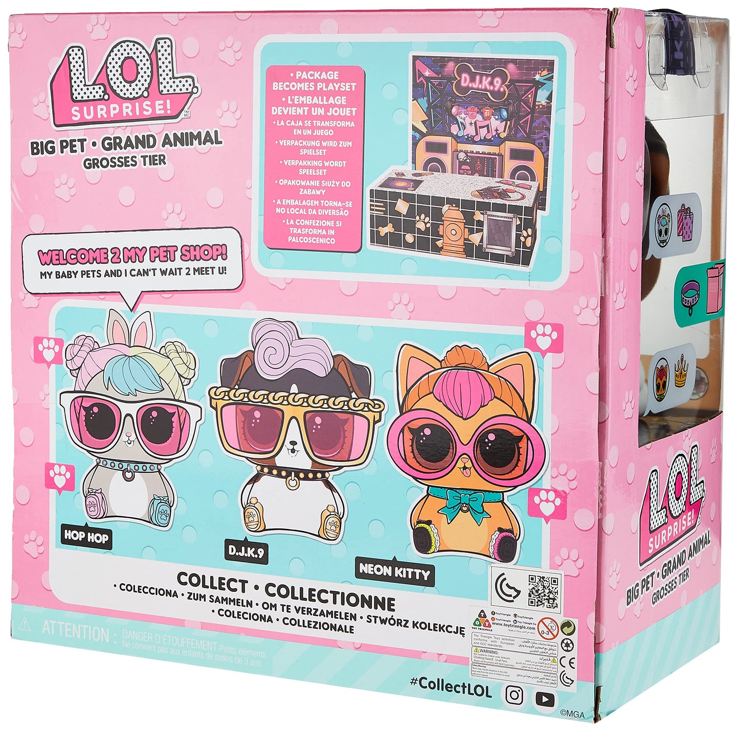 L.O.L. Surprise! Big Pet Dj K.9. With 15 Surprises Including Wear And Share Glasses & Necklace, 2 Pet Babies, Accessories, Backpack Or Piggy Bank, Gifts For Kids And Toys For Girls Ages 4 5 6 7+ Years Old