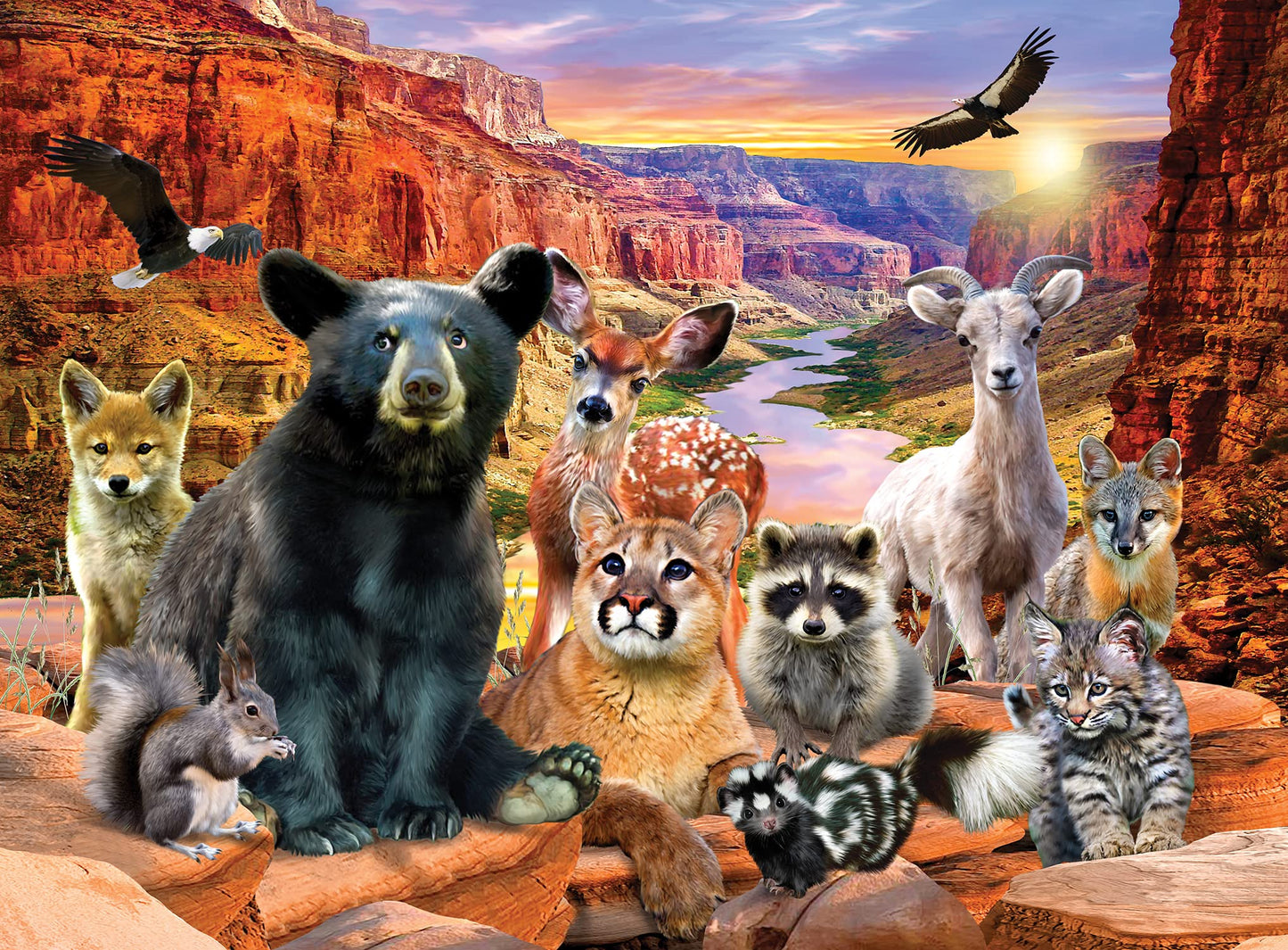 Masterpieces 100 Piece Jigsaw Puzzle For Kids - Grand Canyon National Park - 14''X19''