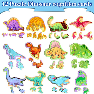 Magnetic Puzzles For Kids Ages 1-3, Travel Toddler Puzzles Ages 2-4 Year, Dinosaur Activities Toy For Boys & Girls 3-5 Yo - Lear