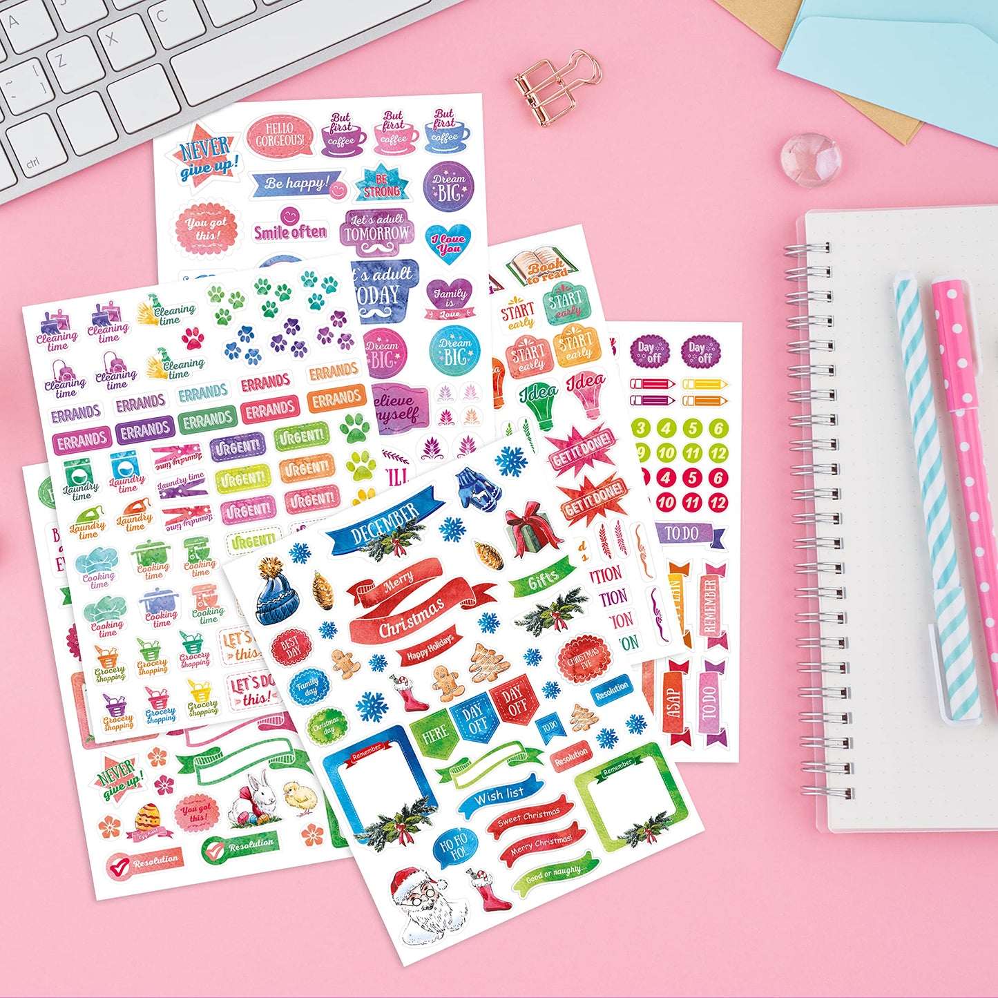 Planner Stickers - 1800+ Ultimate Accessories to Improve and Simplify Your Planner, Calendar and Journal