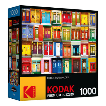 RoseArt 1000 Piece Jigsaw Puzzle - Colorful Montreal Doors, Multicolor, Model 8700, Paper Material for Adults