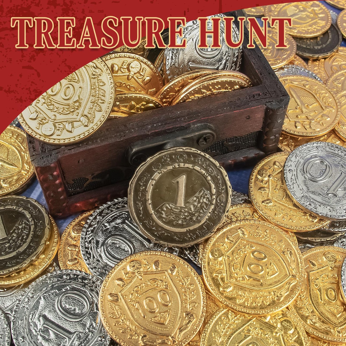 Byhoo 100 Pcs Metal Dnd Coins, 1.2'' Gold Silver Copper Tokens With Face Value For Board Game And Tabletop Rpg, Fantasy Metal Co