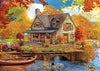 Buffalo Games 500-Piece Jigsaw Puzzle - Autumn Lake House - Large Multicolor - Model 33263 - Perfect for Game Nights