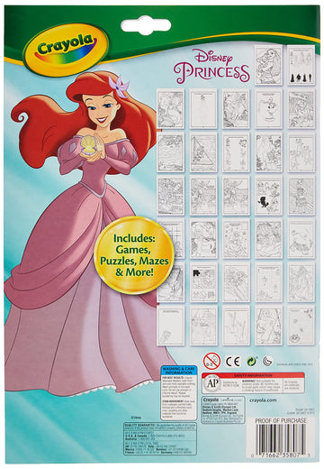 Crayola Disney Princess Color & Activity Book, 32 Coloring Pages & 7 Mini Markers, Gift for Kids, Packaging May Vary