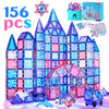 Magnetic Tiles Set, Frozen Magnet Building Blocks With Car Animal Models And Stickers, Construction Educational Stem Sensory Toy
