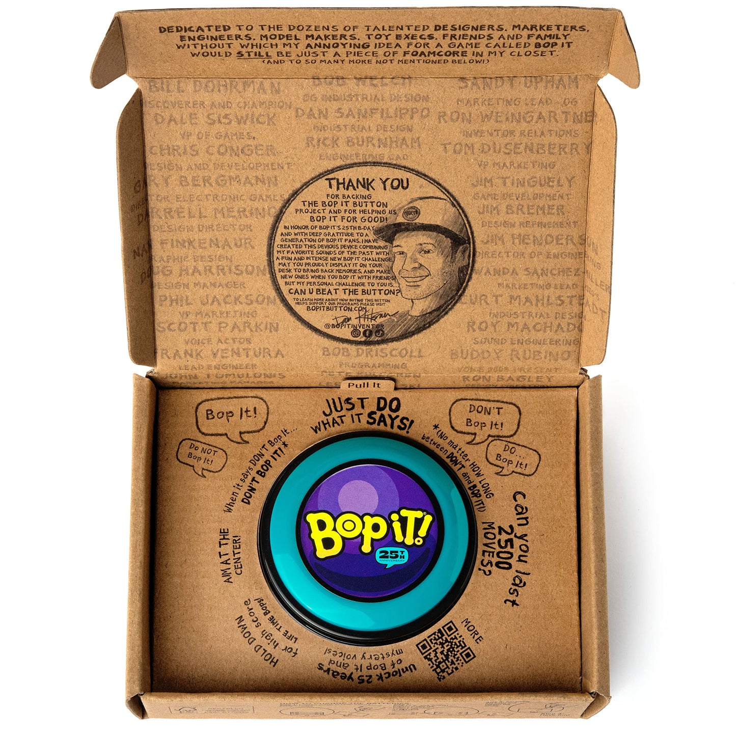 Getmovin Sports - Bop It - Special 25Th Anniversary Inventor Edition, Gift Ready Mailer Box, Retro Throw Back Colors, Perfect Fa