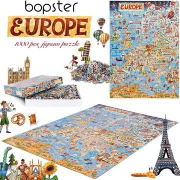 Jigsaw Puzzles For Adults 1000 Piece Map Of Europe Puzzle - European Jigsaw 1000 Piece Jigsaw Puzzles For Adults And Kids - Geog