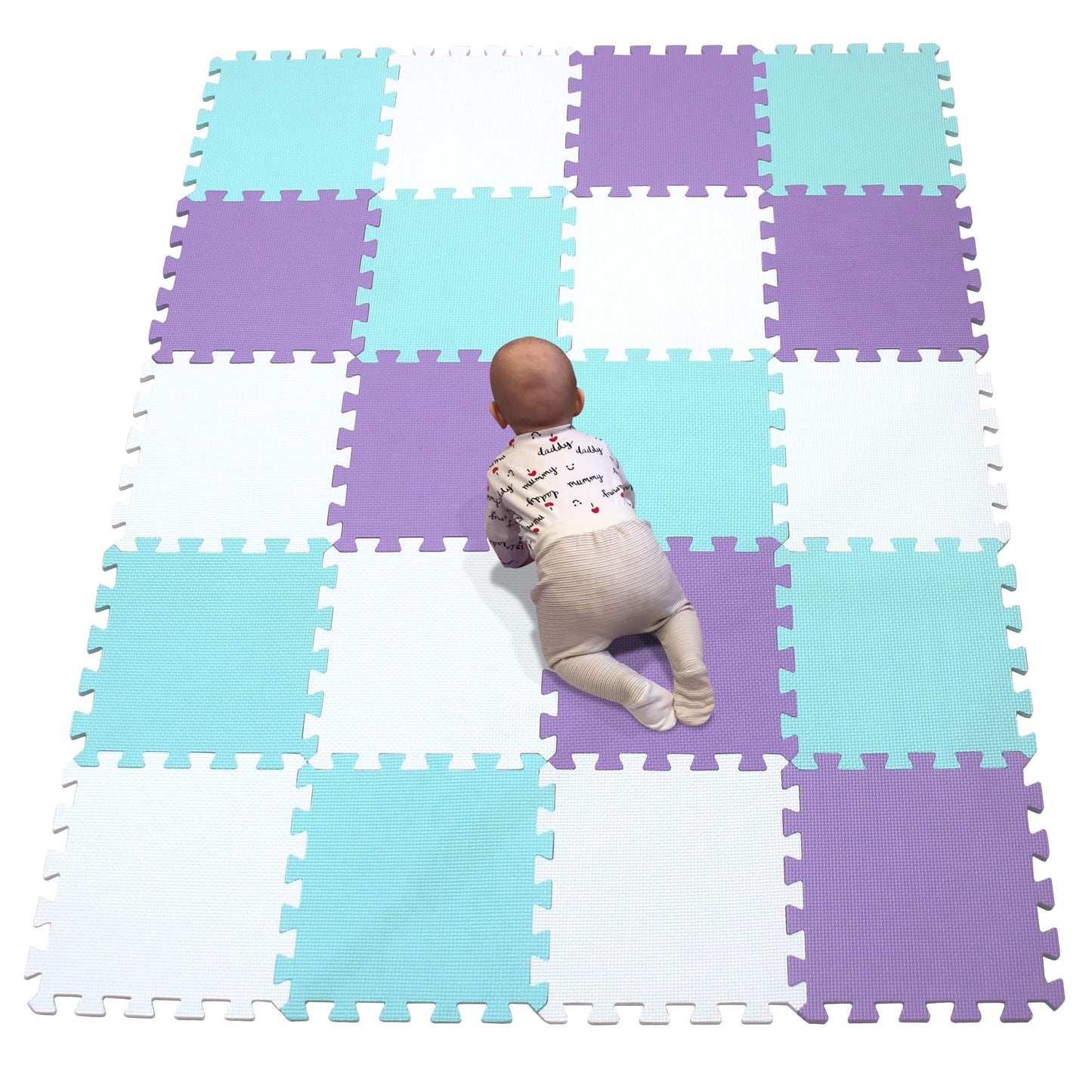Yiminyuer® 20 Tiles (30Cm×30Cm×1Cm Each Tile) Baby Soft Puzzle Play Mats, Kids Thick Eva Foam Floor, Toddlers & Children'S Soft Interlocking Mat R01R08R11G301020