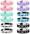 Shakalaka WWJD Bracelets Pack What Would Jesus Do Bracelets 12Pcs