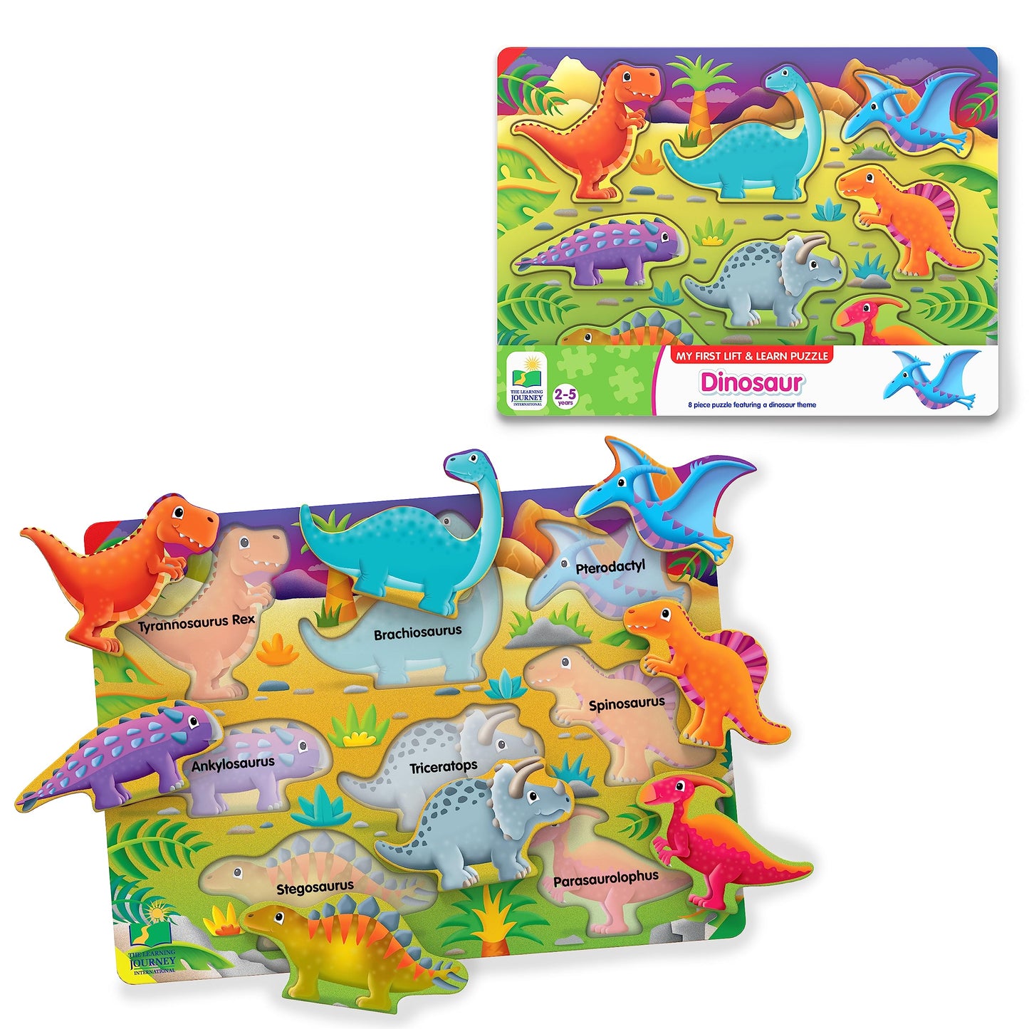 The Learning Journey: My First Lift & Learn - Dinosaurs - Early Active Puzzle Intellectual Development - Boys & Girls Puzzle Pla
