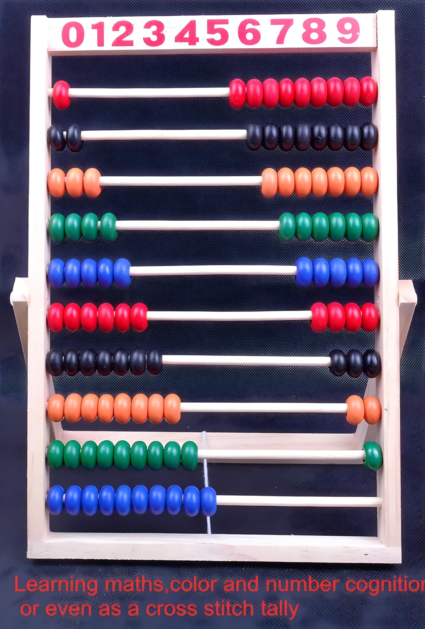 Magikon Wooden Counting Number Frame, 10 Rows Abacus For Kids Learning Math (11-1/2-Inch)