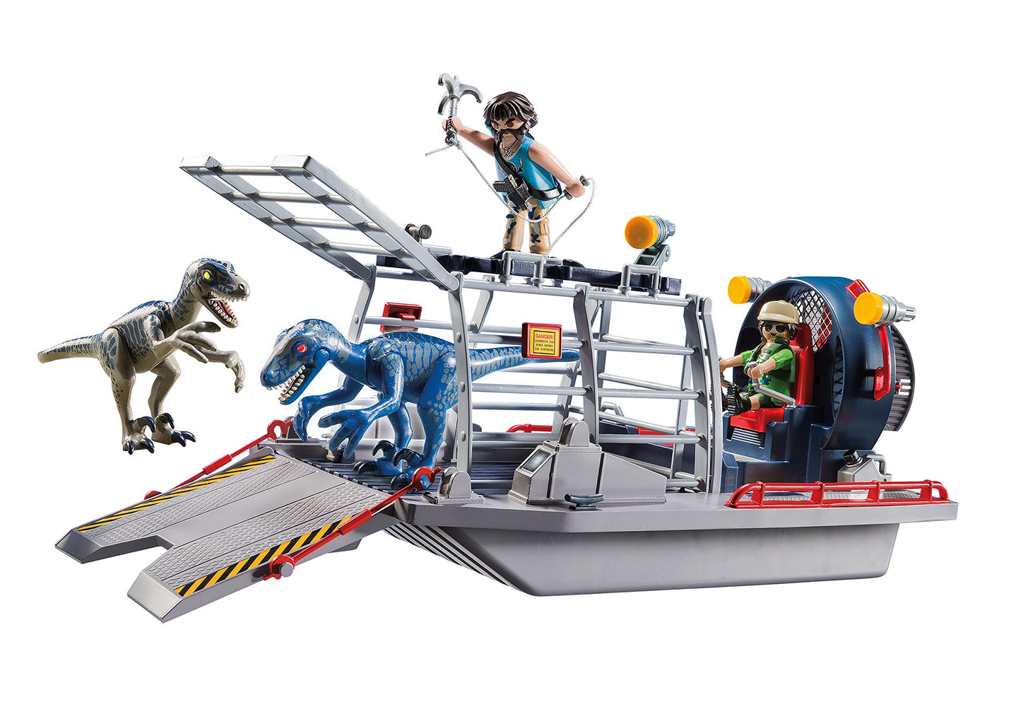 Playmobil Enemy Airboat With Raptor Building Set