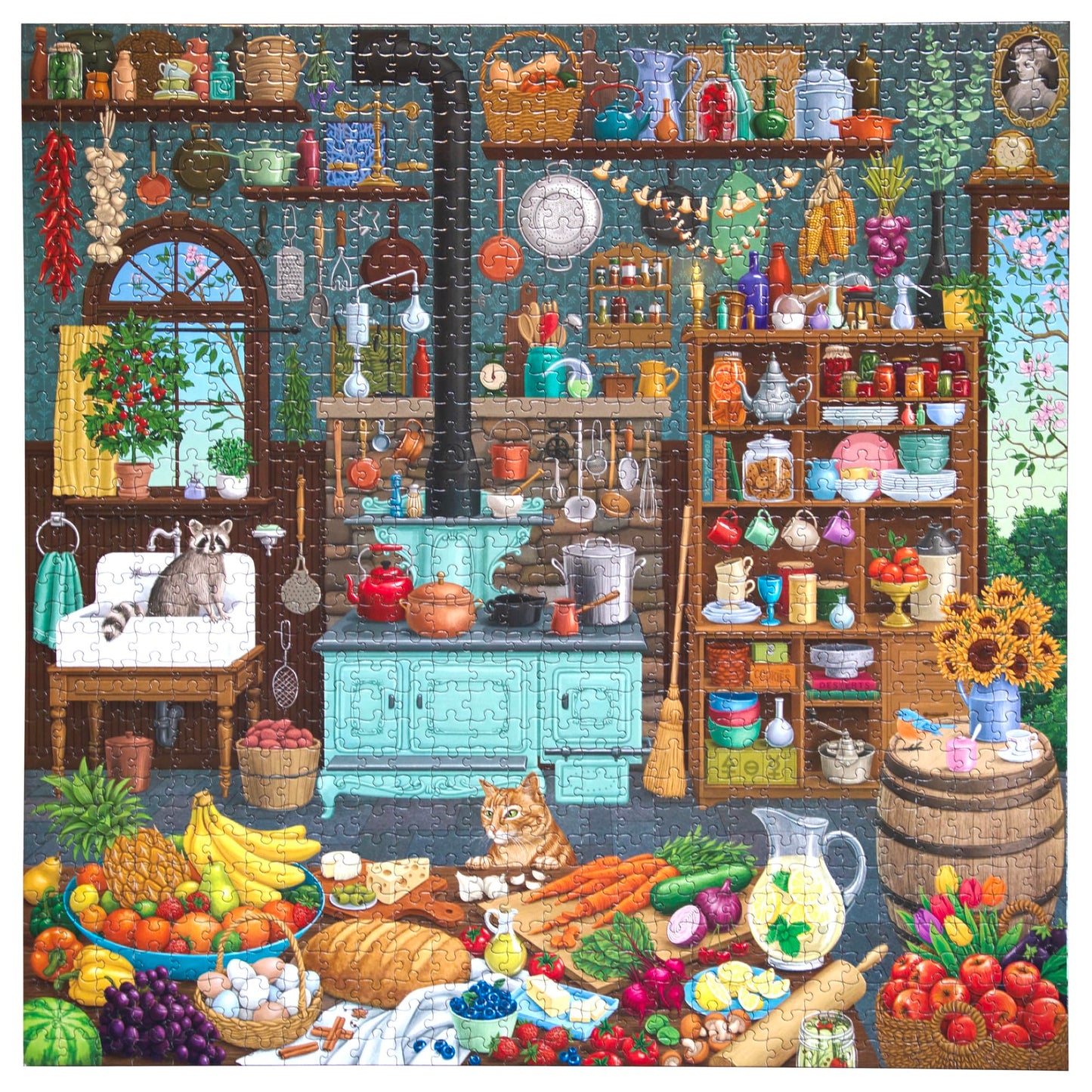 Eeboo Piece & Love: Alchemist'S Kitchen - 1000 Piece Puzzle - Adult Square Jigsaw, 23X23, Includes Image Reference Insert, Piece