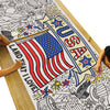 Tiny Expressions United States Coloring Poster For Kids - Rolled, No Creases 30' X 72' Large Coloring Table Cloth For School Parties Or At Home - Usa Patriotic Fun