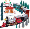 Christmas Toy Train Set, Electric Train Gift With Light, Music & Real Smoke, Travel Train Toys With Steam Locomotive, Present Fo