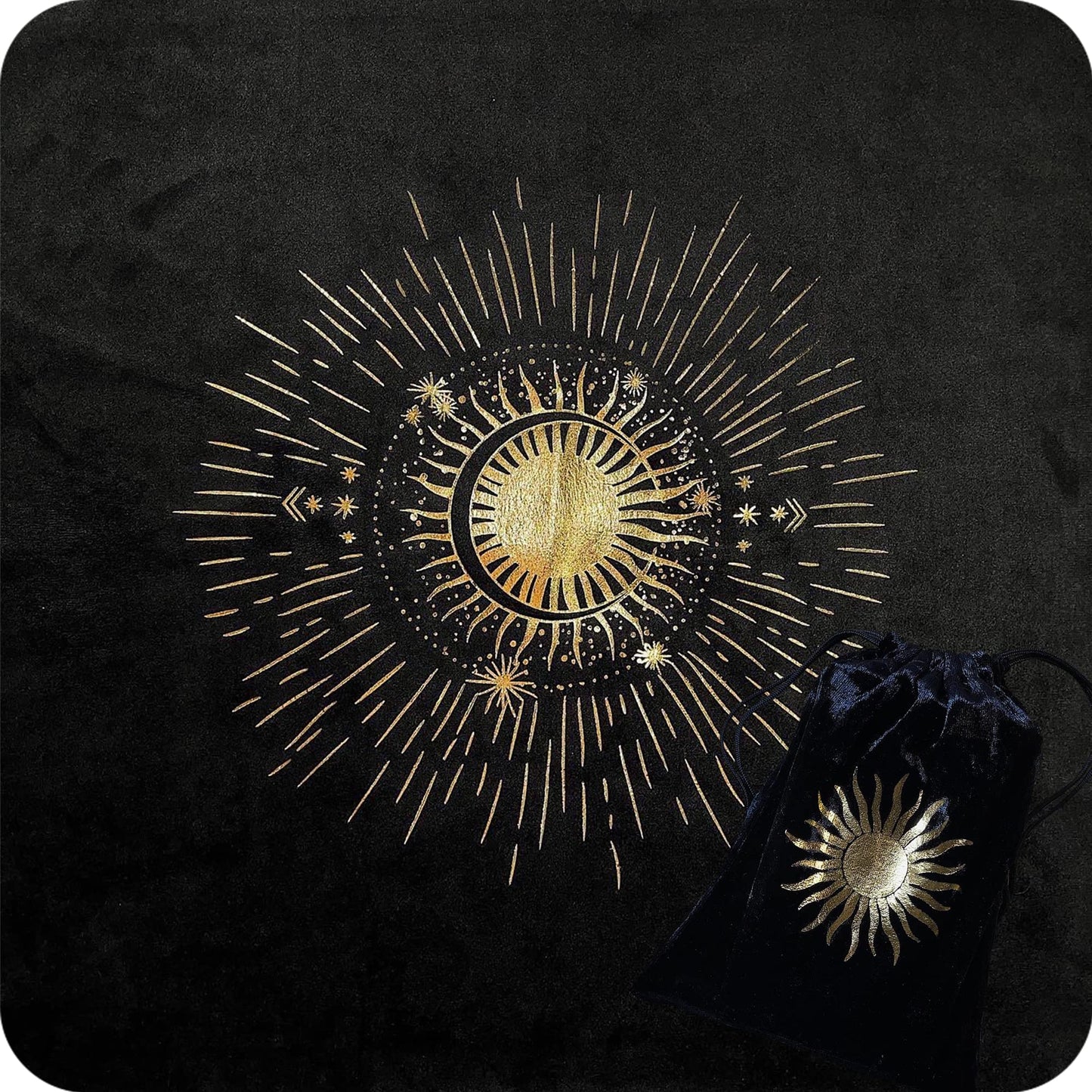 Crafterian Tarot Cloth And Bag Set Gold Foil (Gold Foil)