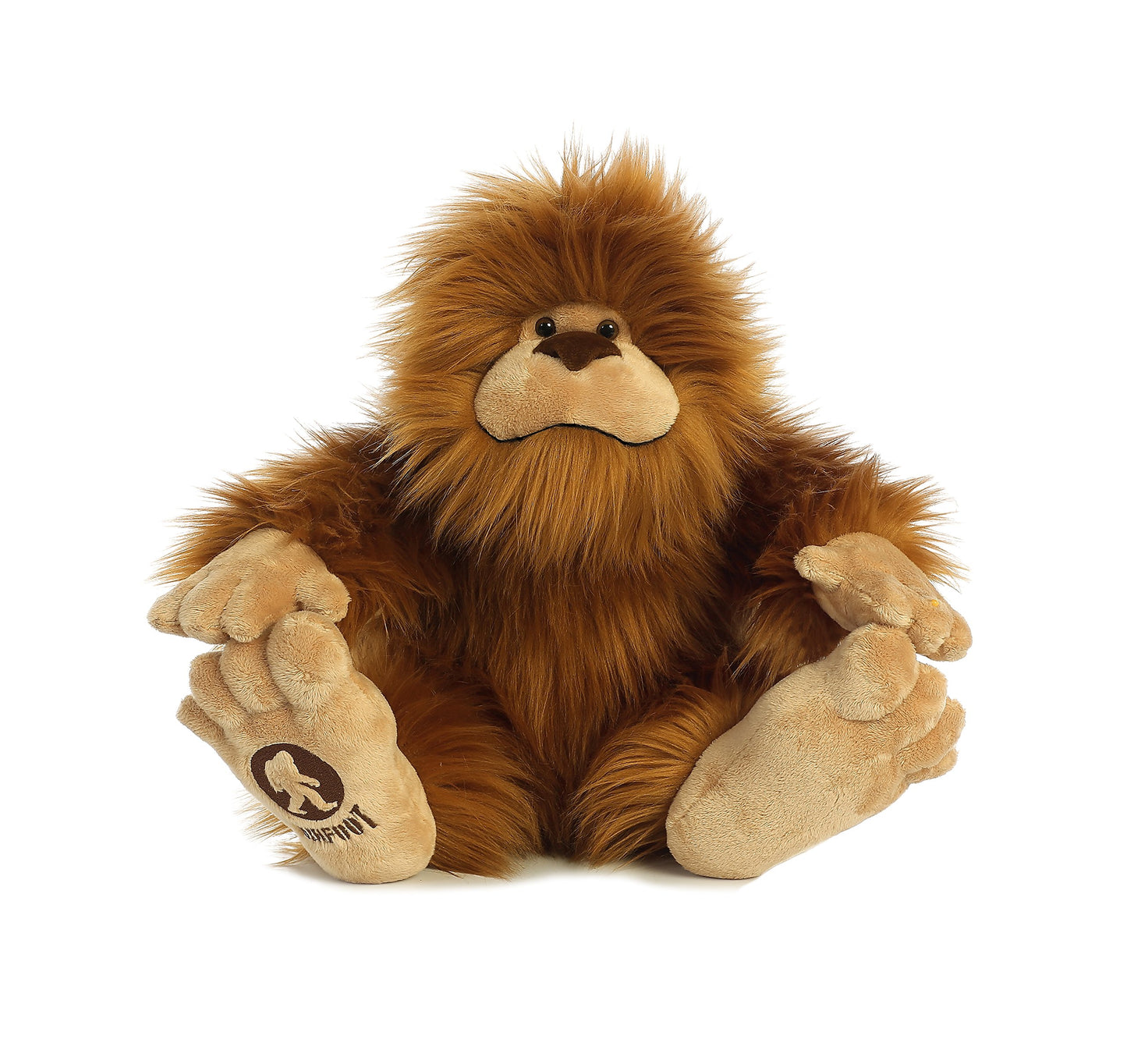 Aurora® Mysterious Fantasy Big Foot Stuffed Animal - Mythical Companion - Imaginative Adventures - Brown 16.5 Inches