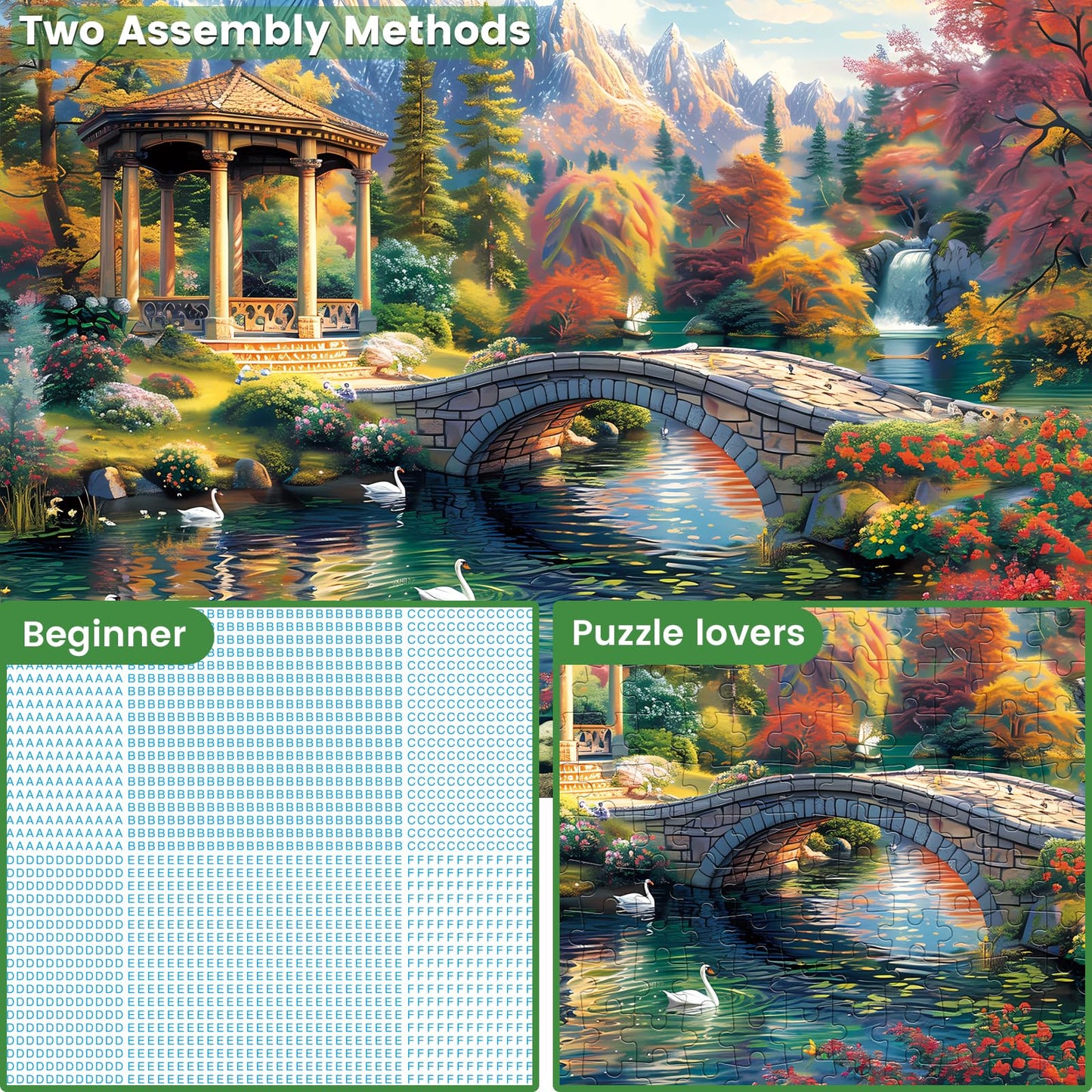 300 Piece Puzzles For Adults, Swan Forest Puzzle 300 Pieces Jigsaw Puzzles Recycled Cardboard Paper Puzzles Difficult Challenging Puzzles Perfect For Family Games 20.5 * 15In