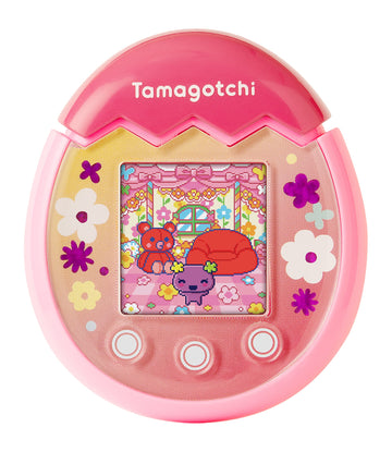 Tamagotchi 42901 Bandai Pix The Next Generation Of Virtual Reality Pet With Camera, Games And Collectable Characters-Floral, Pink