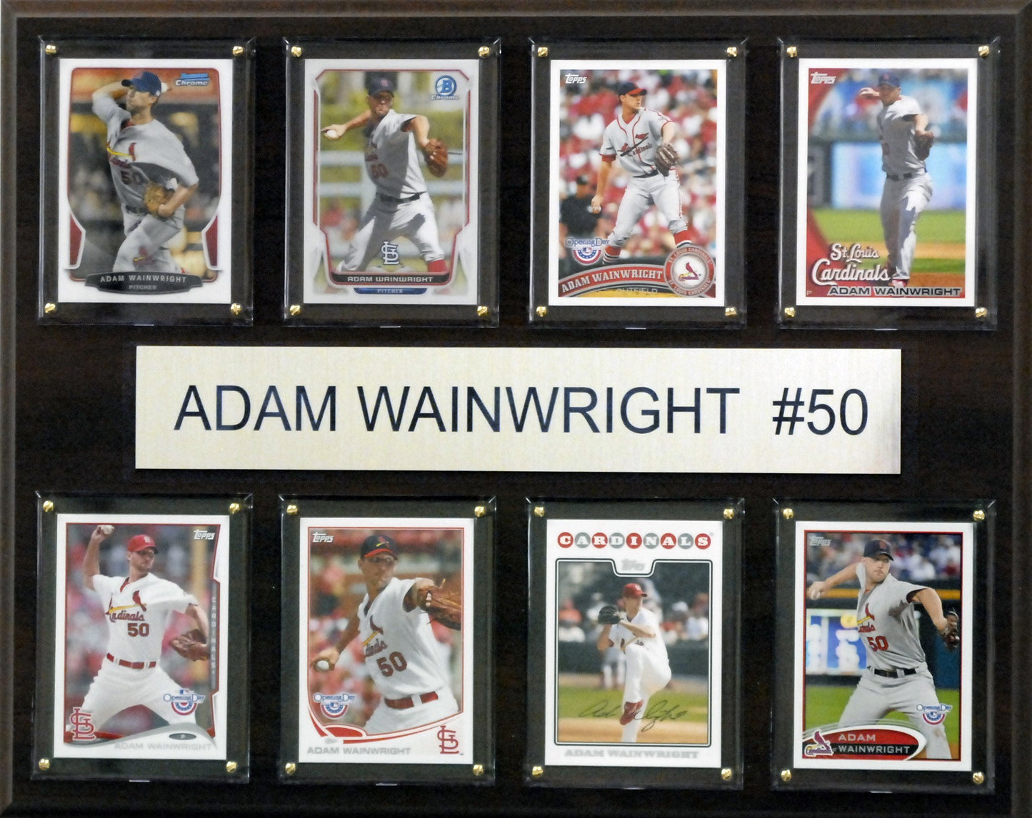 MLB St. Louis Cardinals Adam Wainwright 8-Card Plaque, 12 x 15-Inch