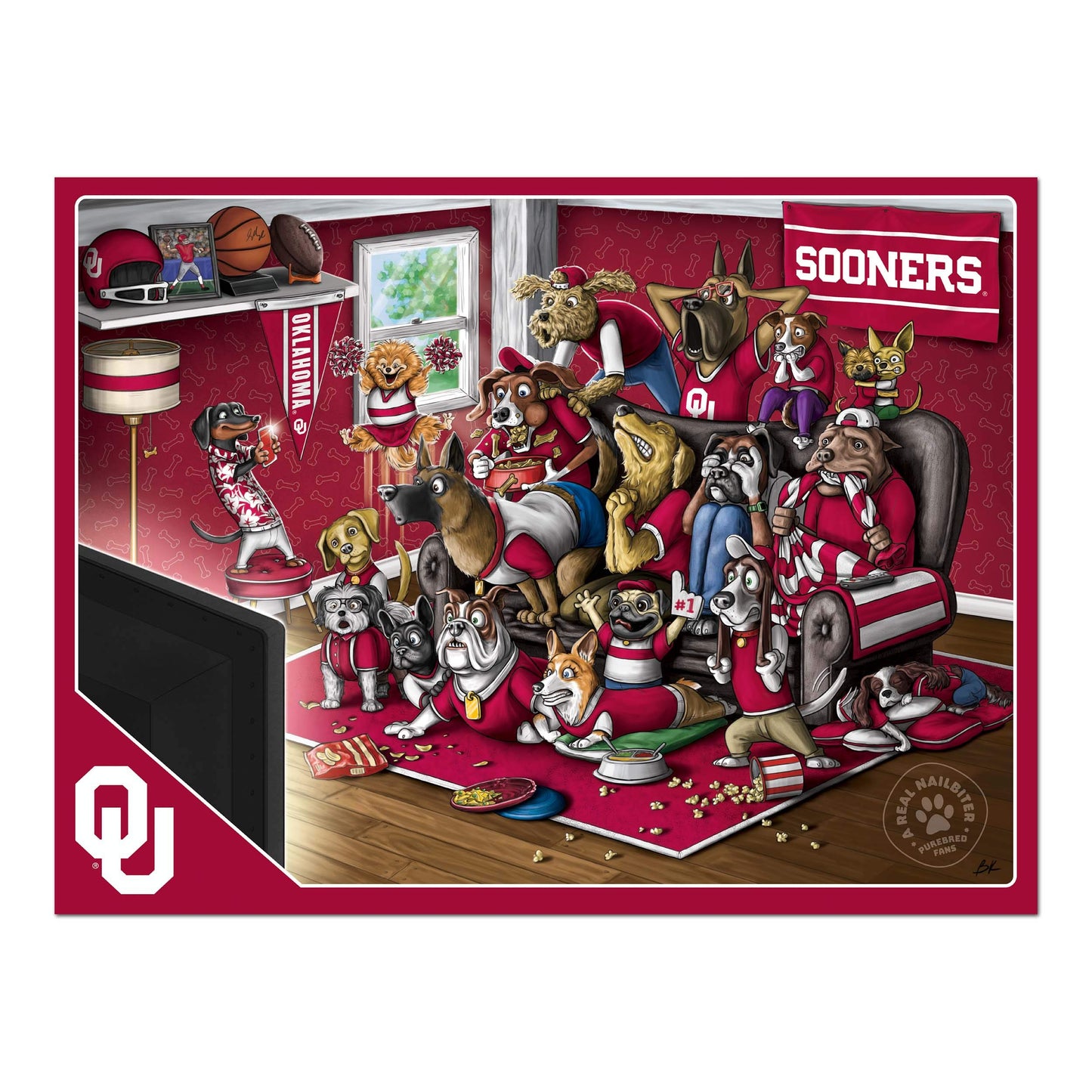 Youthefan Ncaa Oklahoma Sooners Purebred Fans 500Pc Puzzle - A Real Nailbiter