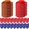 Unittype 18 Sets Cowboy Hats and Bandanas Bulk Kids Western Cowboy Costume Accessories Kids Party Supplies(Brown, Red, Blue)