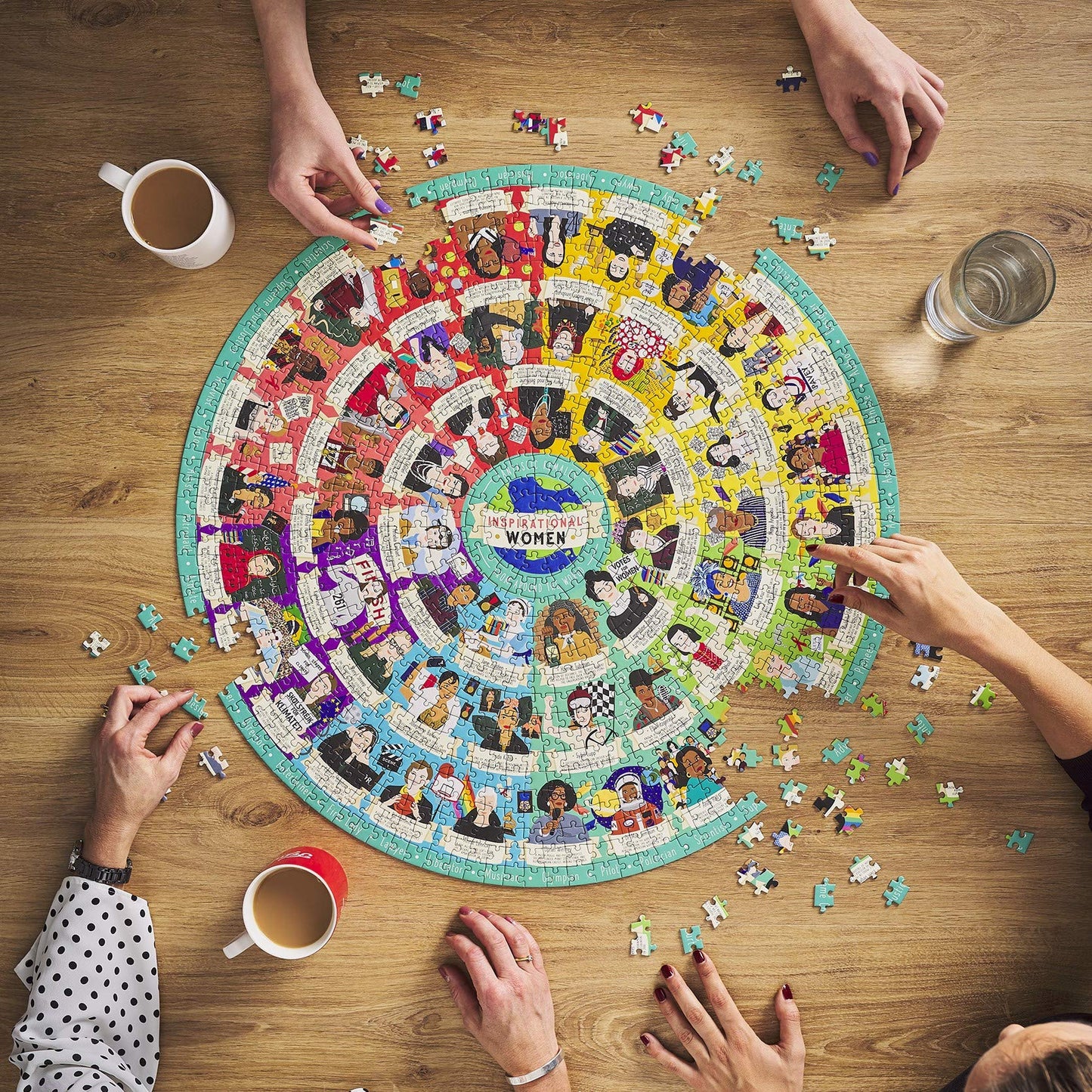 Ridley’S Inspirational Women Feminist Circular Jigsaw Puzzle, 1000-Piece Puzzle – Features 54 Inspirational Feminist Icons, Educational Jigsaw Puzzle For Women, Men And Kids – Makes A Great Gift Idea