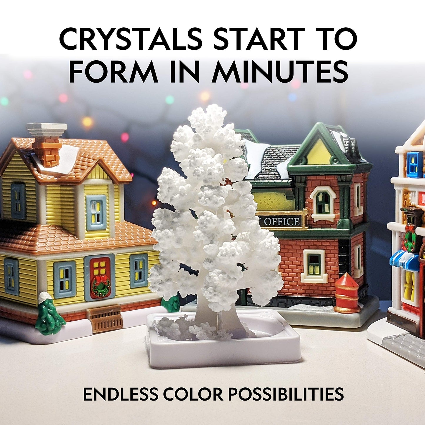 National Geographic Crystal Growing Garden – Grow Two Crystal Trees In Just 6 Hours With This Crystal Growing Kit For Kids, Includes Geode, Learning Guide, And More, Great Gift For Boys And Girls